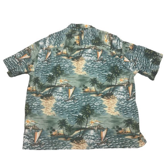 Aloha Republic Size 4XL‎ 100% Cotton Short Sleeve Button Up Hawaiian Shirt USA - Picture 8 of 8